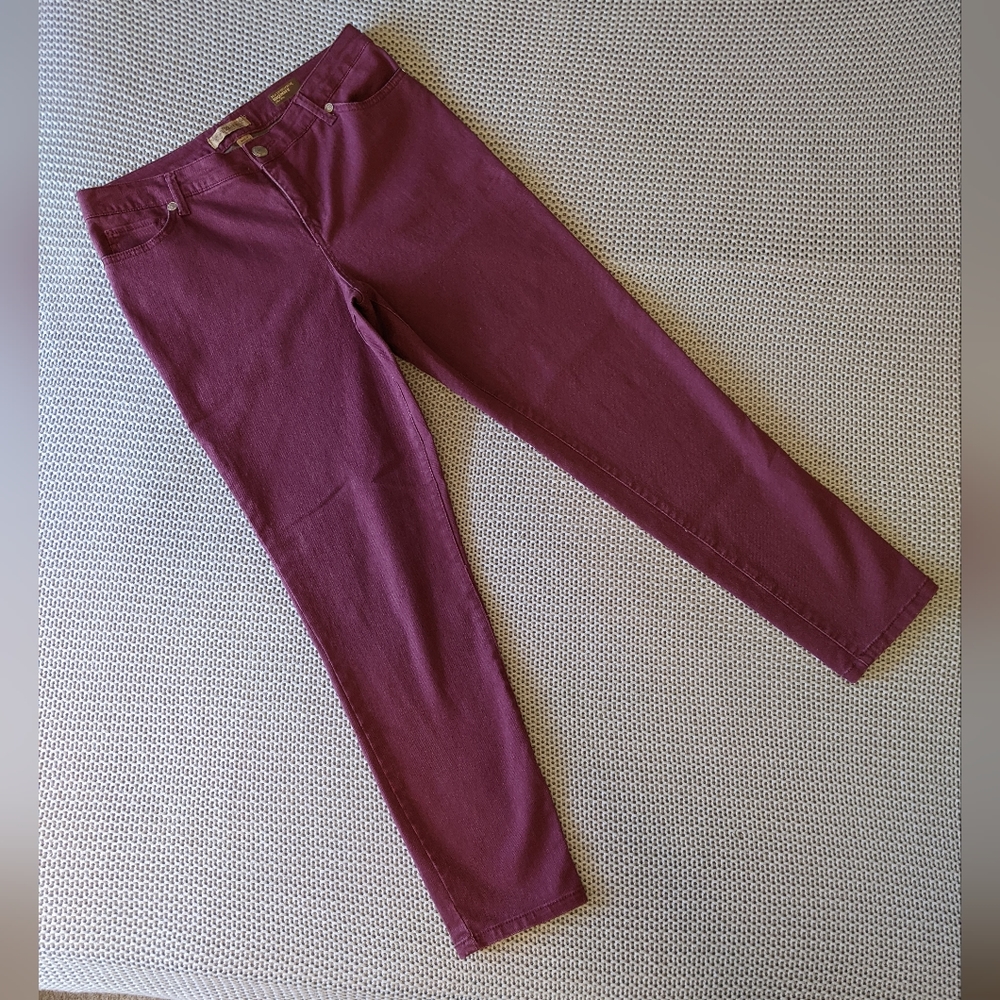 Nine West Vintage America Plum Purple Matchstick Skinny Jeans Sz 12 - Picture 9 of 9